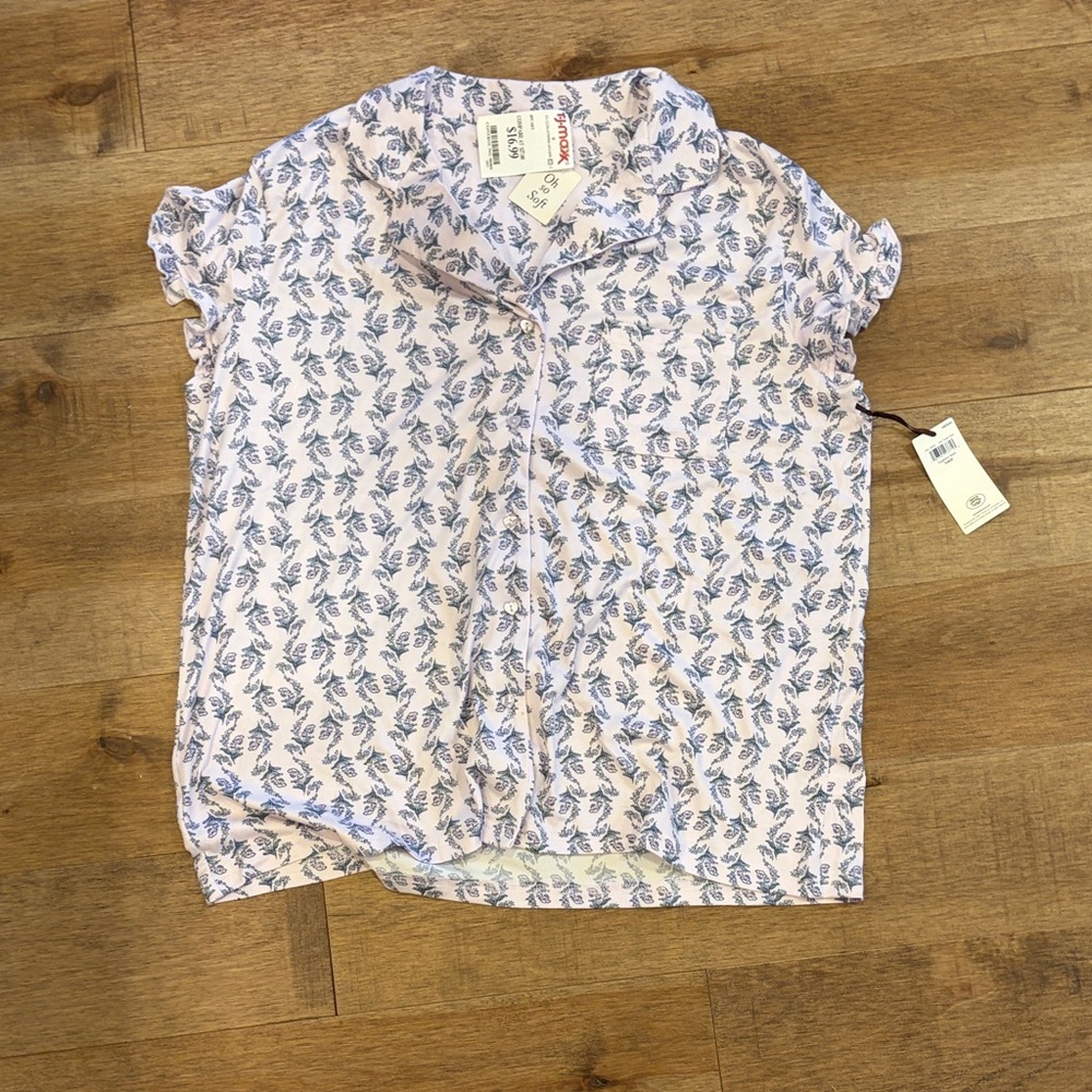 Floral Patterned Women's Pajama Shirt